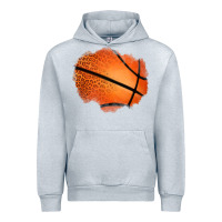 Heather Grey leopard basketball patch Urban Hoodie - Jasminsmagicworld