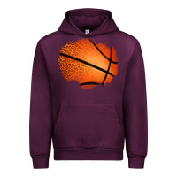 Mauve Wine leopard basketball patch Urban Hoodie - Jasminsmagicworld