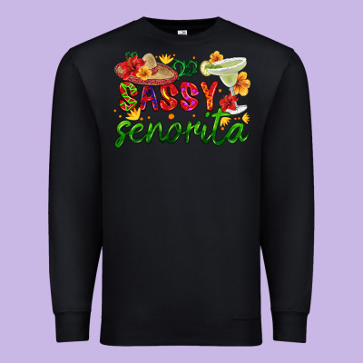 Sassy Senorita Premium Sweatshirt Designed By Hra Design Shop