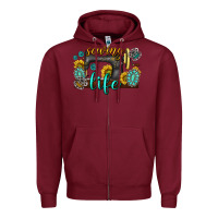 Burgundy sewing life western Zipper Hoodie - texasbilliewilder