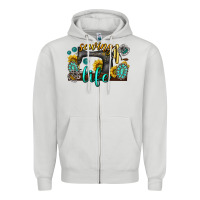 Dove Grey sewing life western Zipper Hoodie - texasbilliewilder