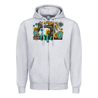 Heather Grey sewing life western Zipper Hoodie - texasbilliewilder