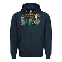 Navy sewing life western Zipper Hoodie - texasbilliewilder