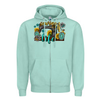 Seafoam sewing life western Zipper Hoodie - texasbilliewilder