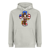 Moon Dust american flag cross cow skull sunflowers Heavyweight Hoodie - RanaPortraitStore