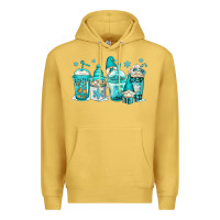 Antique Gold winter christmas gnomes coffee cups Premium Hoodie - Jasminsmagicworld