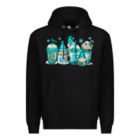 Black winter christmas gnomes coffee cups Premium Hoodie - Jasminsmagicworld