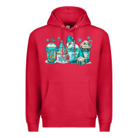 Cardinal winter christmas gnomes coffee cups Premium Hoodie - Jasminsmagicworld