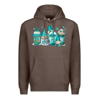 Coffee winter christmas gnomes coffee cups Premium Hoodie - Jasminsmagicworld