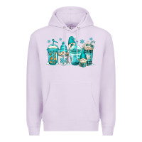 Lilac winter christmas gnomes coffee cups Premium Hoodie - Jasminsmagicworld