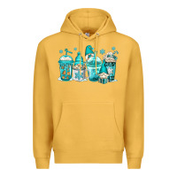 Mustard winter christmas gnomes coffee cups Premium Hoodie - Jasminsmagicworld