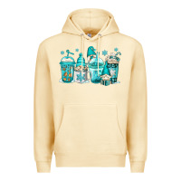 Pina Colada winter christmas gnomes coffee cups Premium Hoodie - Jasminsmagicworld