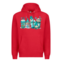 Red winter christmas gnomes coffee cups Premium Hoodie - Jasminsmagicworld