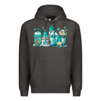 Smoke winter christmas gnomes coffee cups Premium Hoodie - Jasminsmagicworld