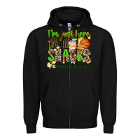 Black im just here for the snacks basketball brother Zipper Hoodie - Zillion Design Studio