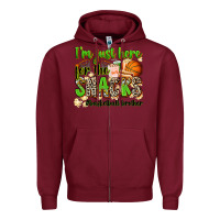Burgundy im just here for the snacks basketball brother Zipper Hoodie - Zillion Design Studio