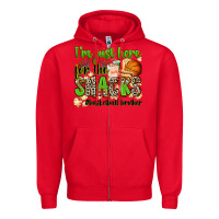 Red im just here for the snacks basketball brother Zipper Hoodie - Zillion Design Studio