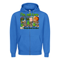 True Royal im just here for the snacks basketball brother Zipper Hoodie - Zillion Design Studio