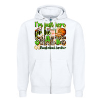 White im just here for the snacks basketball brother Zipper Hoodie - Zillion Design Studio