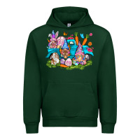 Forest Green Easter gnomies with truck Urban Hoodie - NancyCooperArtShop