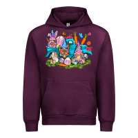 Mauve Wine Easter gnomies with truck Urban Hoodie - NancyCooperArtShop