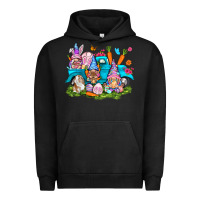 Pigment Black Easter gnomies with truck Urban Hoodie - NancyCooperArtShop