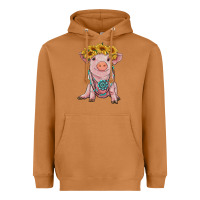 Meerkat sunflower pig with gemstone Heavyweight Hoodie - RanaPortraitStore