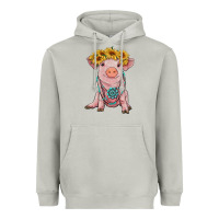 Moon Dust sunflower pig with gemstone Heavyweight Hoodie - RanaPortraitStore