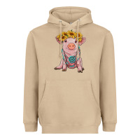 Mushroom sunflower pig with gemstone Heavyweight Hoodie - RanaPortraitStore