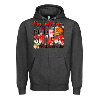 Charcoal Heather im just here for the snacks basketball sister Zipper Hoodie - Zillion Design Studio