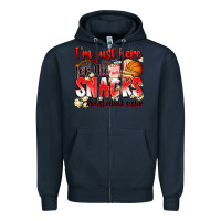 Navy im just here for the snacks basketball sister Zipper Hoodie - Zillion Design Studio
