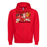Red im just here for the snacks basketball sister Zipper Hoodie - Zillion Design Studio