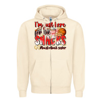 Sandshell im just here for the snacks basketball sister Zipper Hoodie - Zillion Design Studio