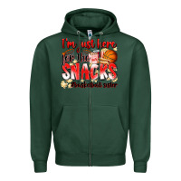 Sports Green im just here for the snacks basketball sister Zipper Hoodie - Zillion Design Studio