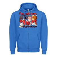 True Royal im just here for the snacks basketball sister Zipper Hoodie - Zillion Design Studio