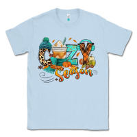 Dusty Blue Cozy season Fall Classic Tee - RanaPortraitStore
