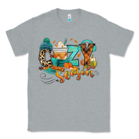 Heather Grey Cozy season Fall Classic Tee - RanaPortraitStore