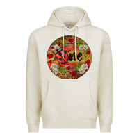 Oatmeal Heather ladybug one ornament Premium Hoodie - BarkalooDesign