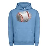 Pigment Pebble Blue leopard baseball patch Urban Hoodie - Jasminsmagicworld
