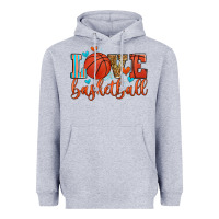Heather Grey love basketball Heavyweight Hoodie - Zillion Design Studio