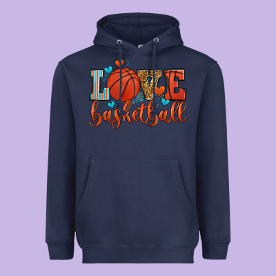 Love Basketball Heavyweight Hoodie Designed By Zillion Design Studio
