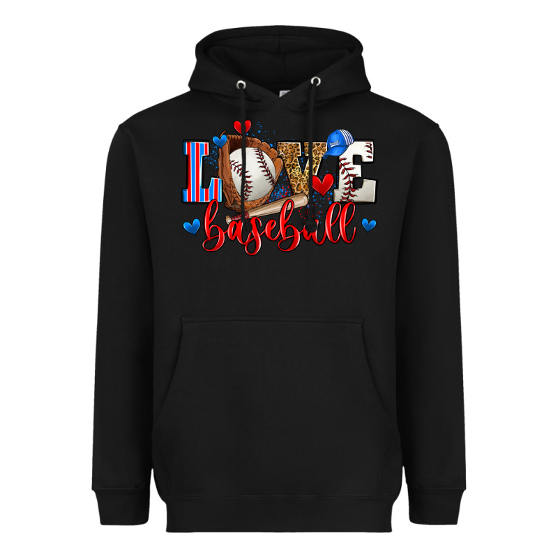 Love Baseball Heavyweight Hoodie by Zillion Design Studio | Teevron