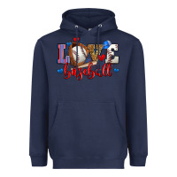 Navy love baseball Heavyweight Hoodie - Zillion Design Studio