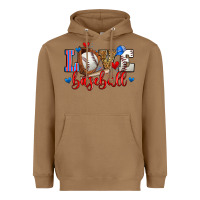 Toasted Coconut love baseball Heavyweight Hoodie - Zillion Design Studio