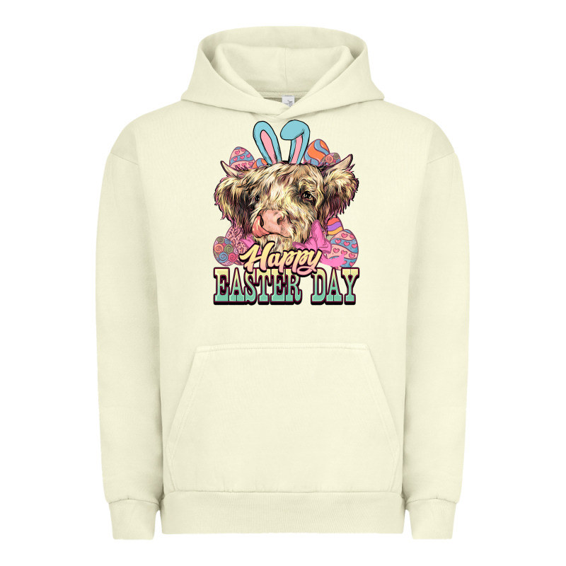 Easter Day Cow Urban Hoodie by NancyCooperArtShop | Teevron