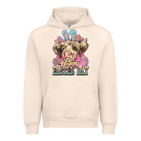 Sandshell Easter Day Cow Urban Hoodie - NancyCooperArtShop