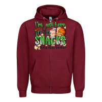 Burgundy i'm just here for the snacks #basketball brother Zipper Hoodie - Zillion Design Studio