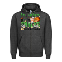 Charcoal Heather i'm just here for the snacks #basketball brother Zipper Hoodie - Zillion Design Studio