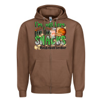 Chestnut i'm just here for the snacks #basketball brother Zipper Hoodie - Zillion Design Studio