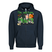 Navy i'm just here for the snacks #basketball brother Zipper Hoodie - Zillion Design Studio